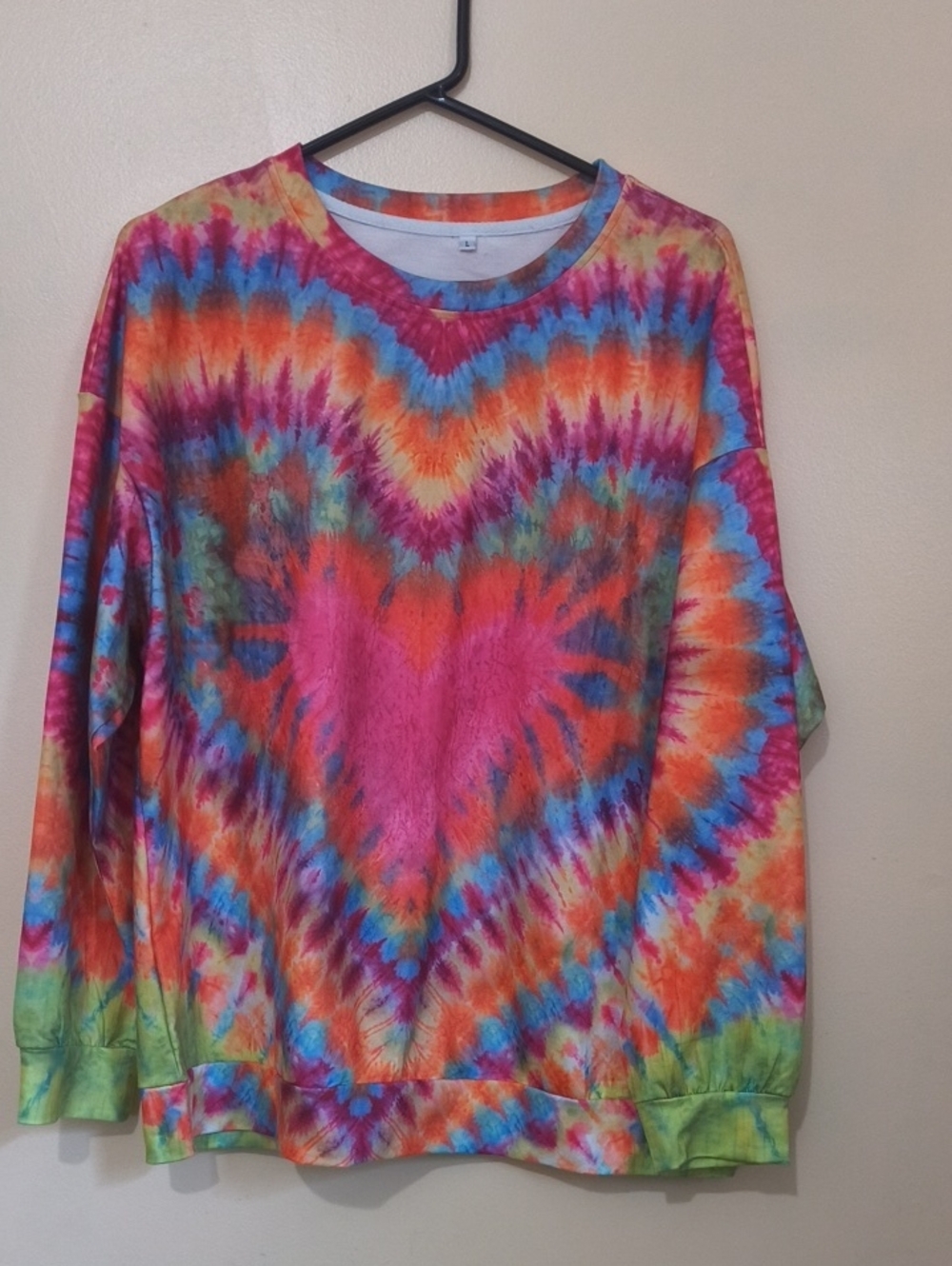 Amazon Tie-Dye Long Sleeve Tee - Pink, Orange, Blue, Green, Purple